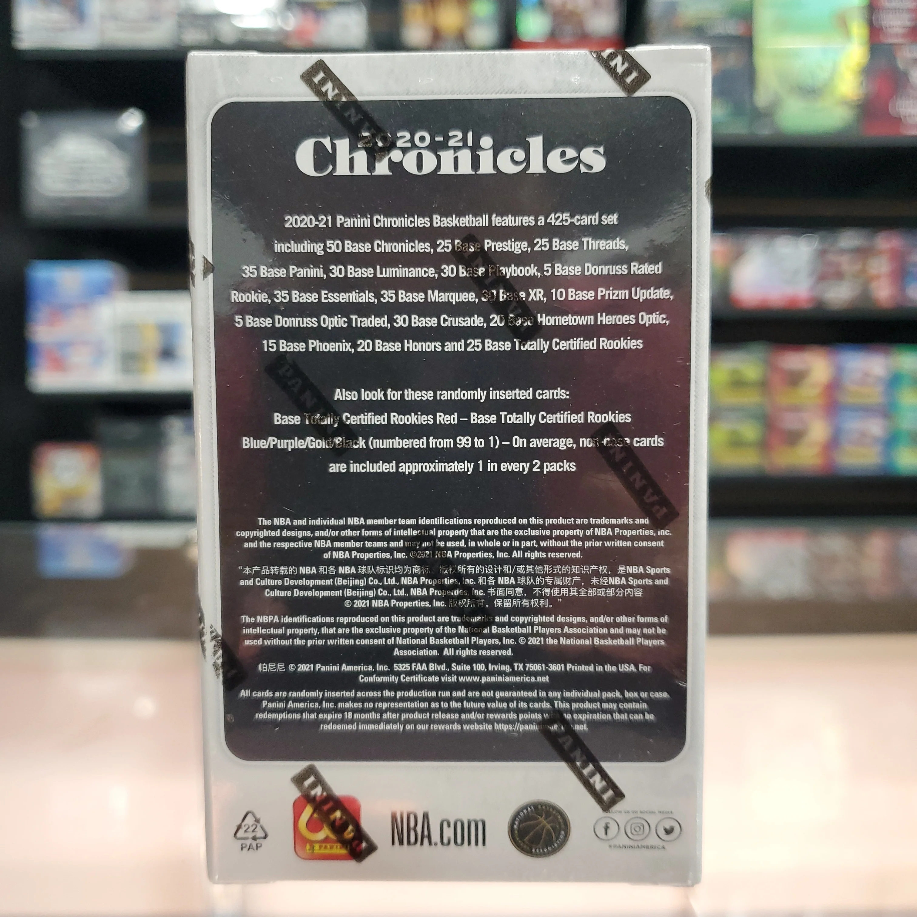 2020-21 Chronicles Basketball Cereal Box - Image 3