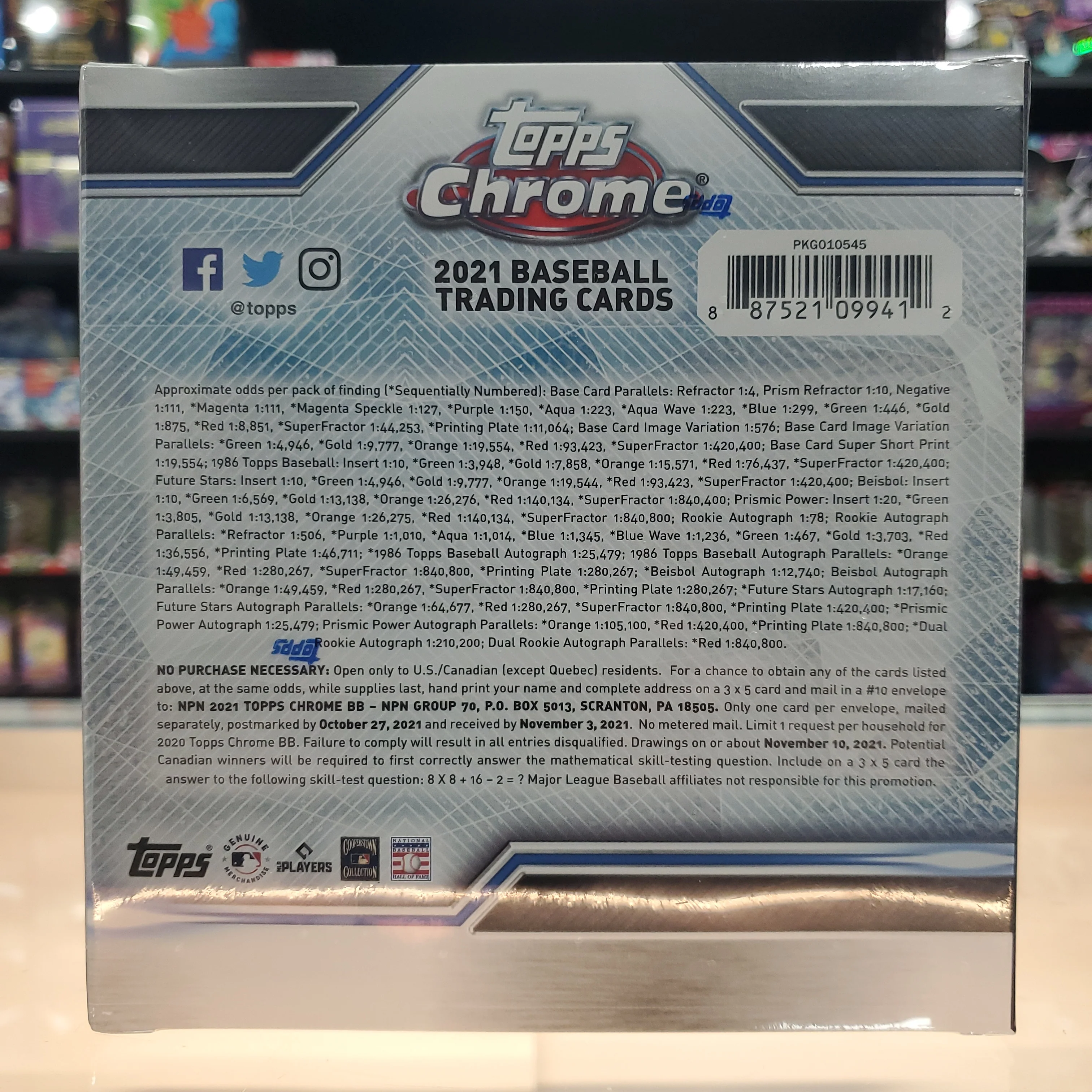 2021 Topps Chrome Baseball Mega Box - Image 2