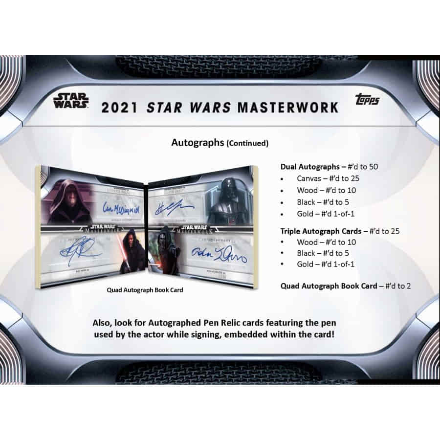 2021 Topps Star Wars Masterwork Hobby Box - Image 4