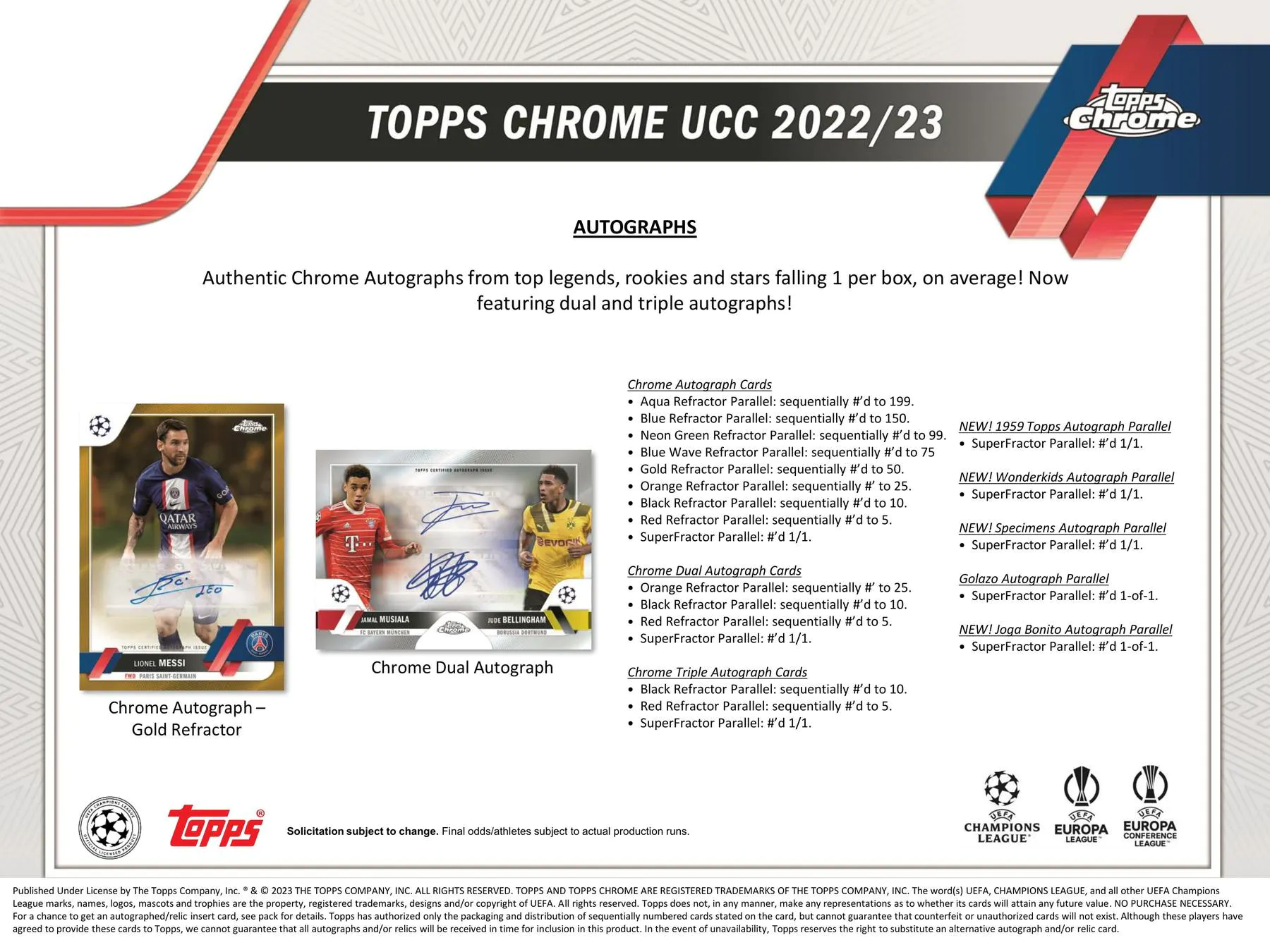 2022-23 Topps Chrome UEFA Club Competitions Soccer Hobby Box - Image 7