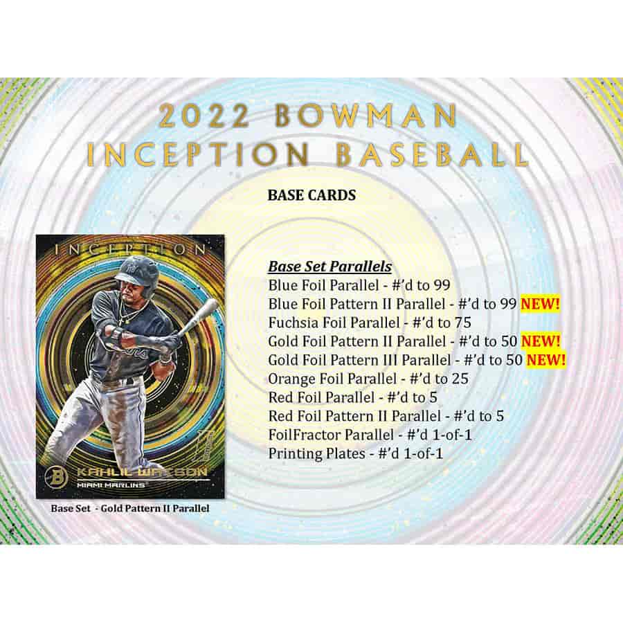 2022 Bowman Inception Baseball Hobby Box - Image 5