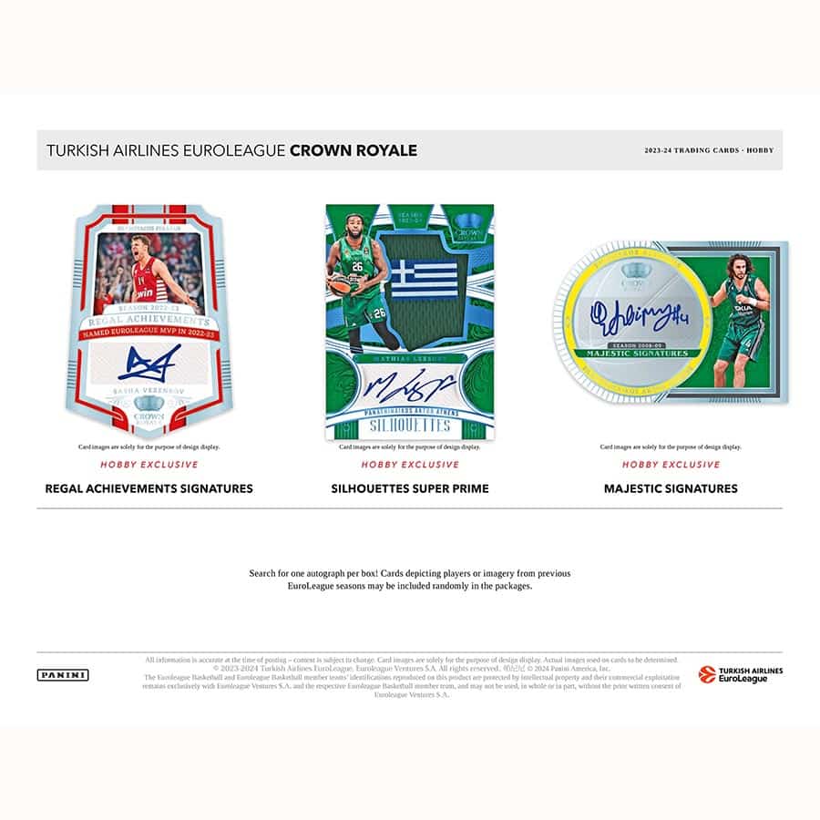 2023-24 Crown Royale Euroleague Basketball Hobby Box - Image 4