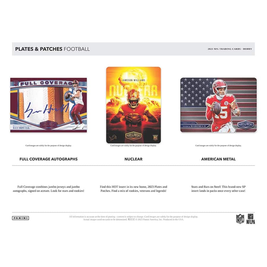 2023 Plates & Patches Football Hobby Box - Image 4