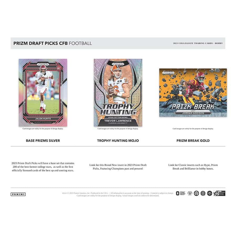 2023 Prizm Draft Picks Collegiate Football Hobby Box - Image 4