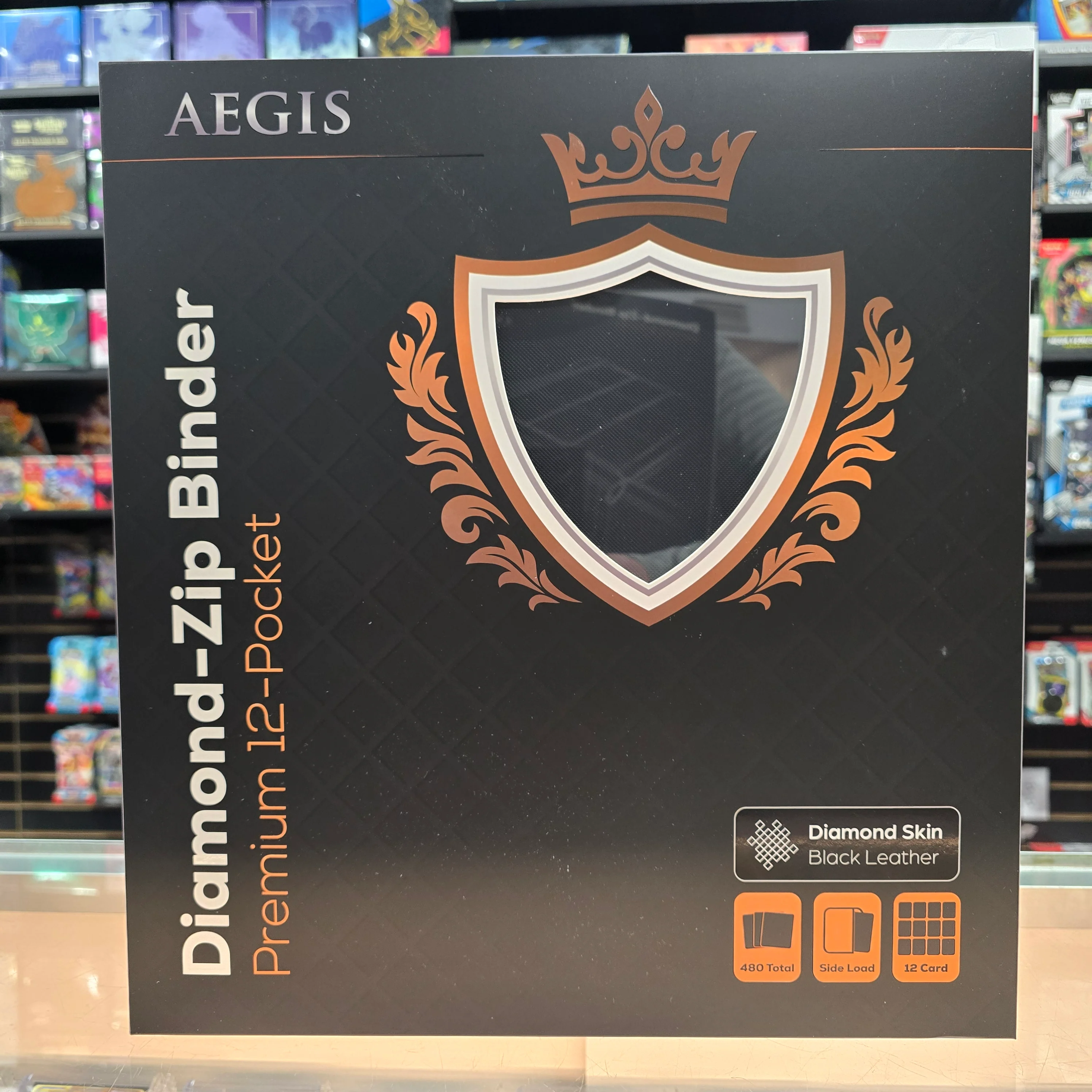 Aegis: 12-Pocket Diamond-Zip Binder (Black) - Image 6