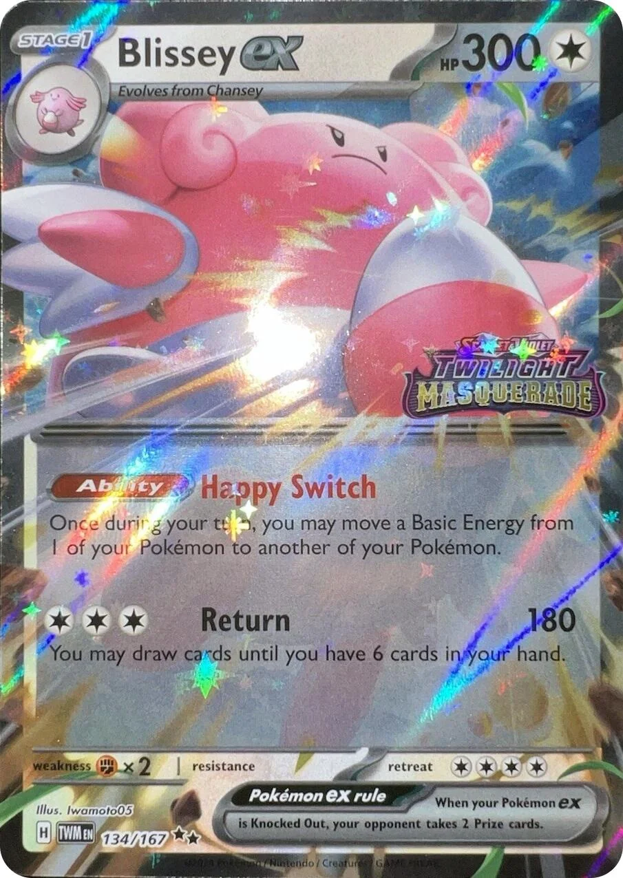 Blissey ex (Twilight Masquerade Stamped) (134/167) (MCAP)