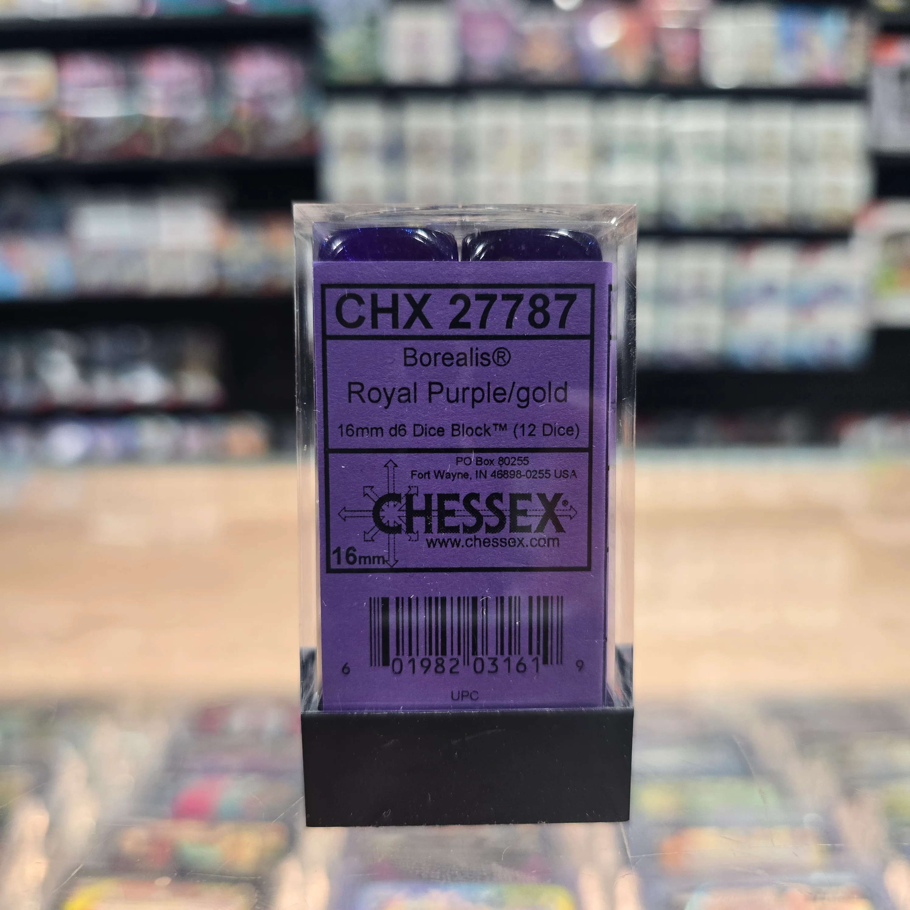 Chessex: Borealis - Luminary - 16mm D6 36PC Dice Block (Royal Purple & Gold) - Image 3