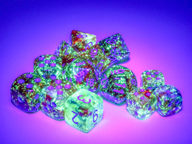 Chessex: Nebula - Luminary - 16mm D6 12PC Dice Block (Primary & Blue) - Image 2