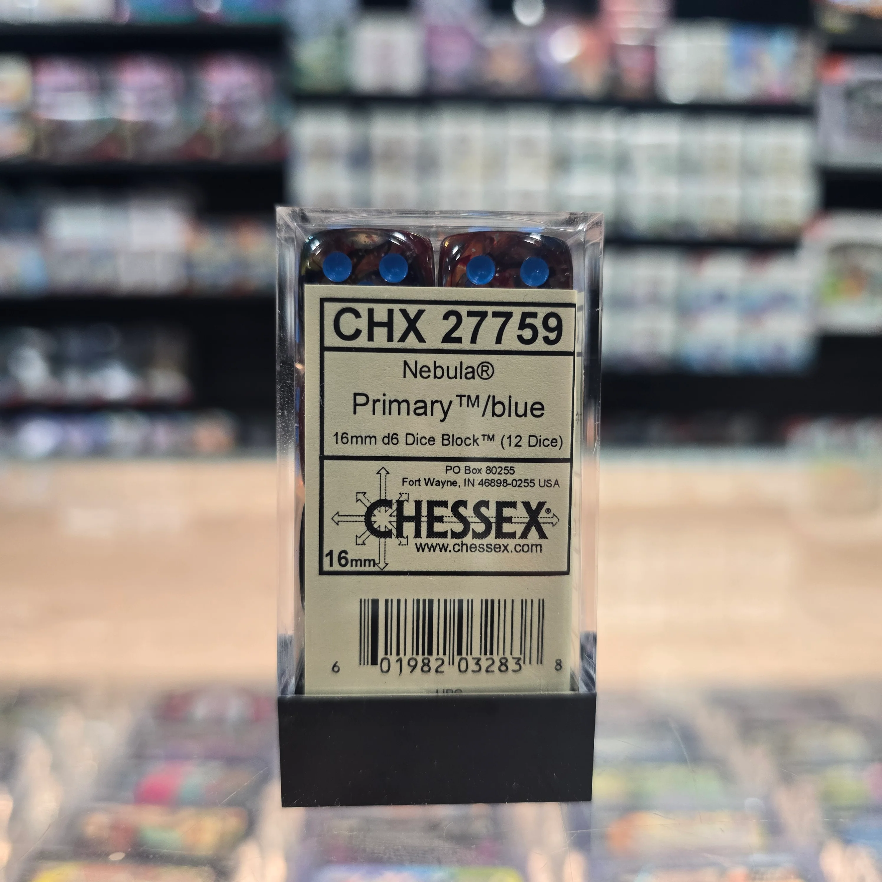 Chessex: Nebula - Luminary - 16mm D6 12PC Dice Block (Primary & Blue) - Image 5