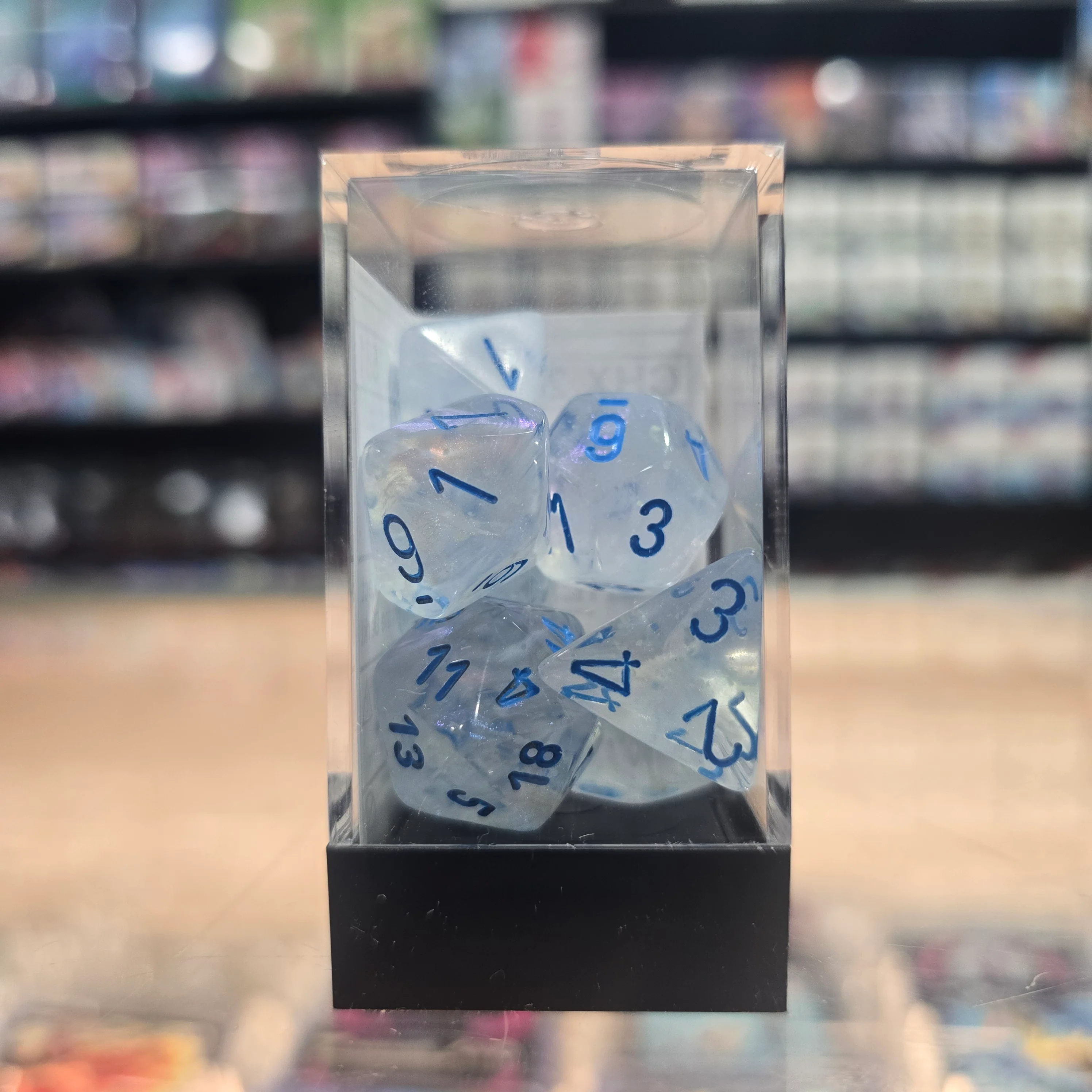 Chessex: Poly Dice Set - Borealis 7PC Luminary (Icicle & Light Blue) - Image 3