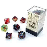 Chessex: Poly Dice Set - Nebula 7PC (Dark Blue)