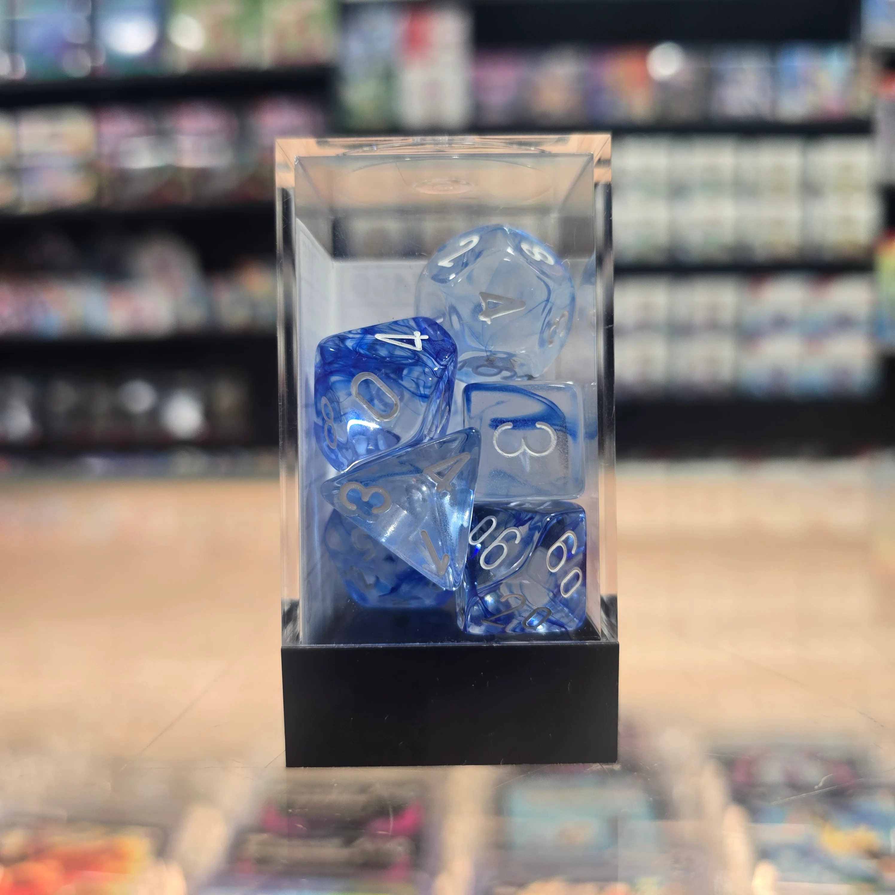 Chessex: Poly Dice Set - Nebula 7PC (Dark Blue & White) - Image 3