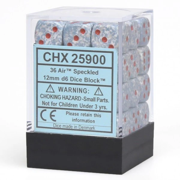 Chessex: Speckled - 12mm D6 36PC Dice Block (Air Elemental)