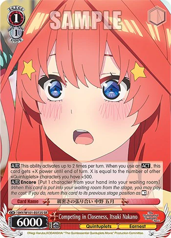 Competing in Closeness, Itsuki Nakano (5HY/W101-E072S SR) [The Quintessential Quintuplets Movie]