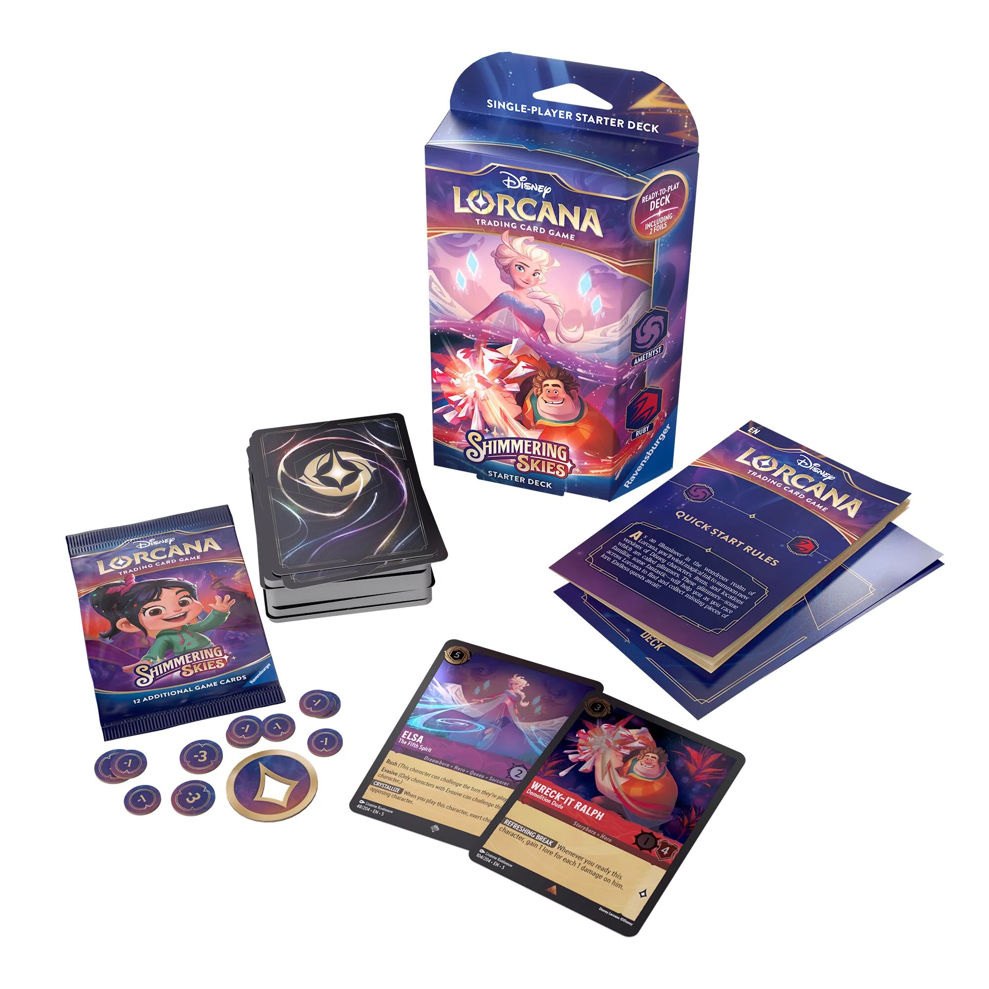 Disney Lorcana: Shimmering Skies - Starter Deck (Amethyst & Ruby) - Image 4