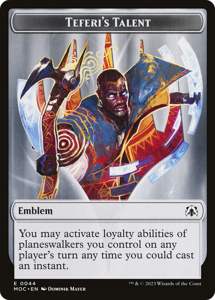 Elemental (02) // Teferi's Talent Emblem Double-Sided Token [March of the Machine Commander Tokens] - Image 2
