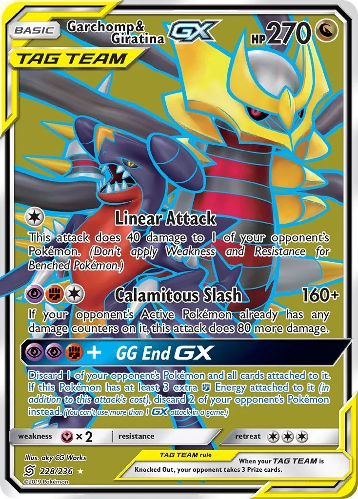 Garchomp & Giratina GX (Full Art) (228/236) (SM11)