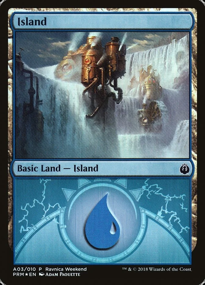 Island - Izzet (A03) (3) (LARP)