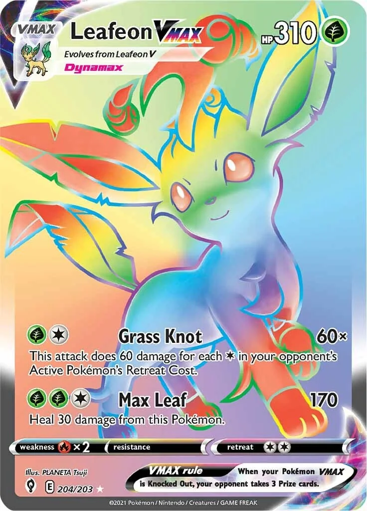 Leafeon VMAX (Secret) (204/203) (SWSH07)