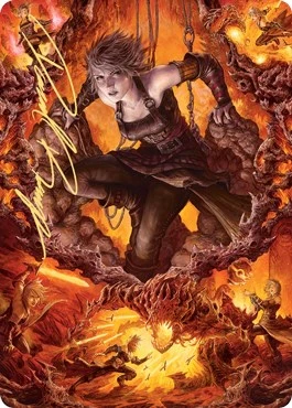 Nahiri, Heir of the Ancients Art Card (4/81) (Gold-Stamped Signature) (4) (ASZNR)