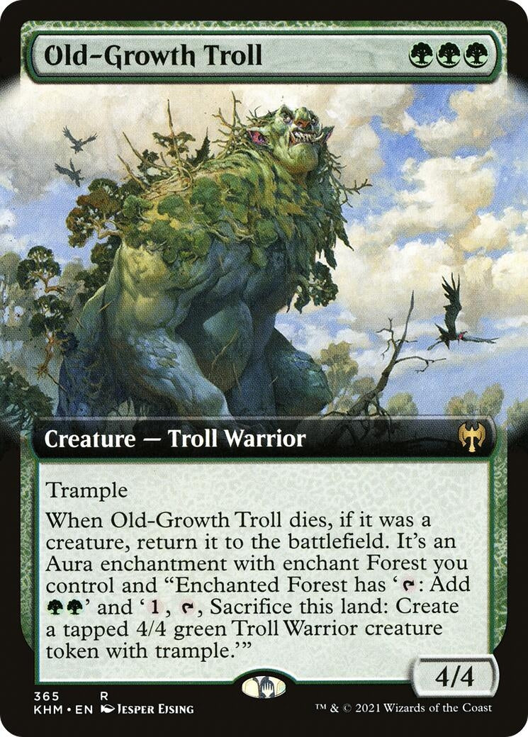 Old-Growth Troll (Extended Art) (365) (KHM)