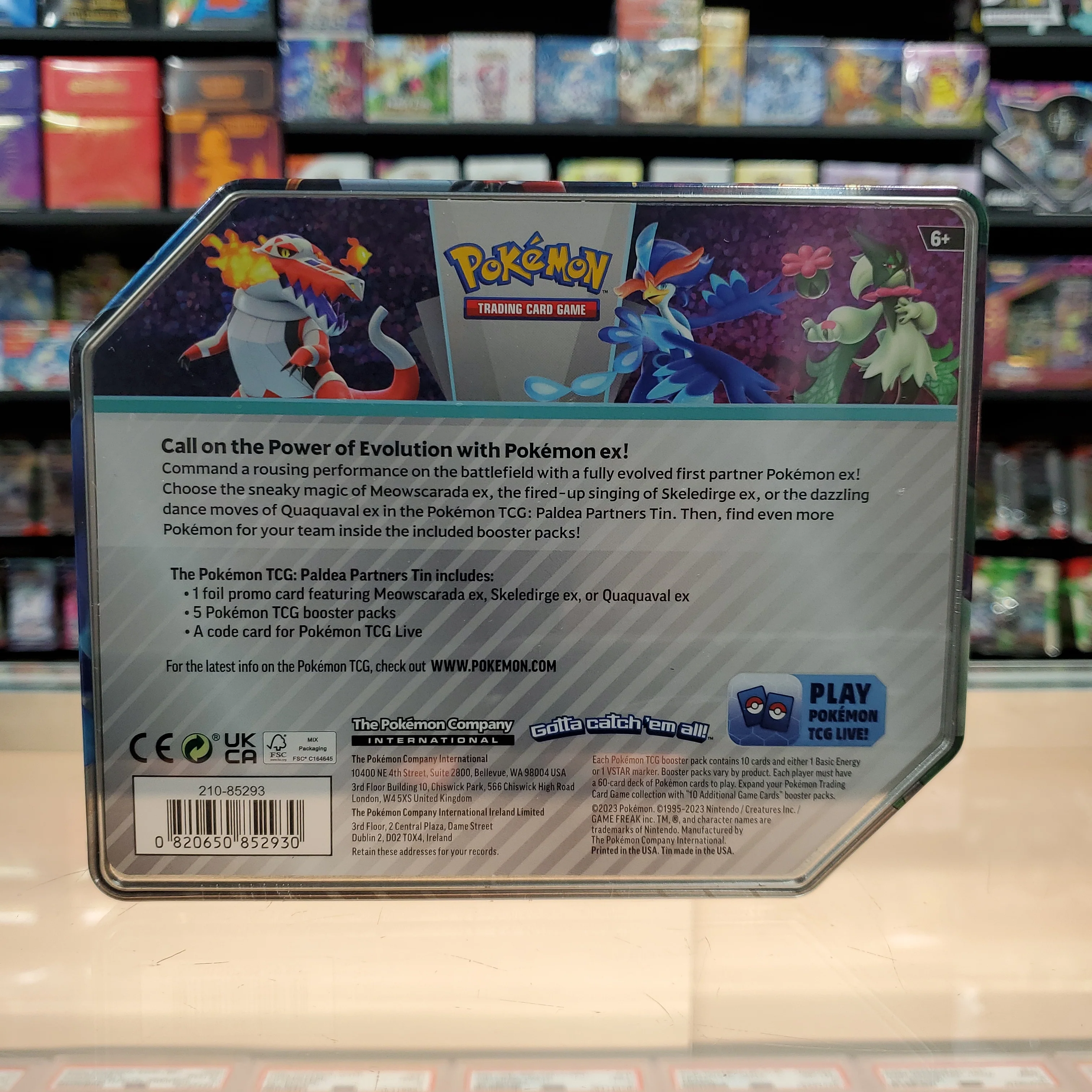 Pokémon TCG: Paldea Partners Tin (Meowscarada ex) - Image 2