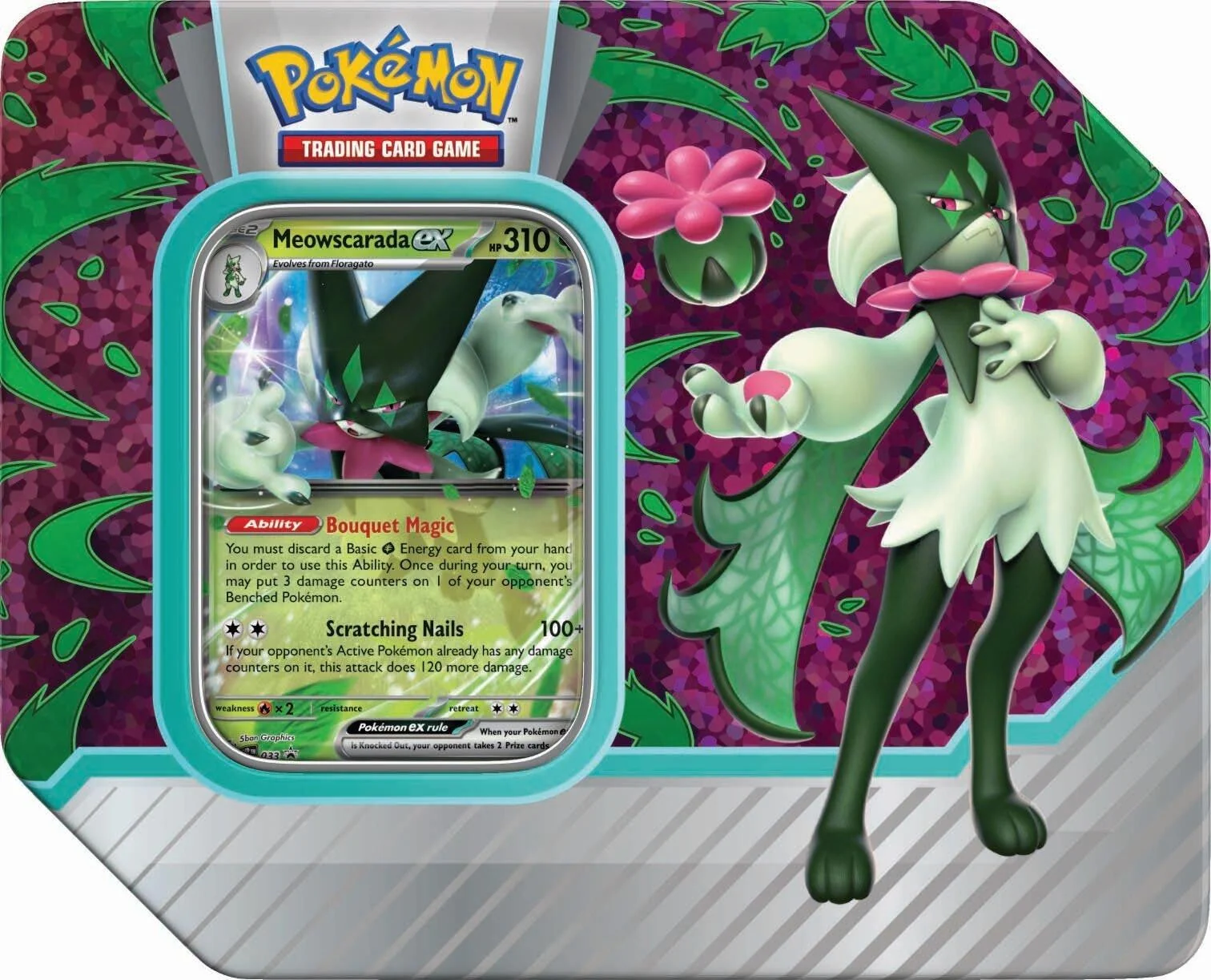 Pokémon TCG: Paldea Partners Tin (Meowscarada ex) - Image 3