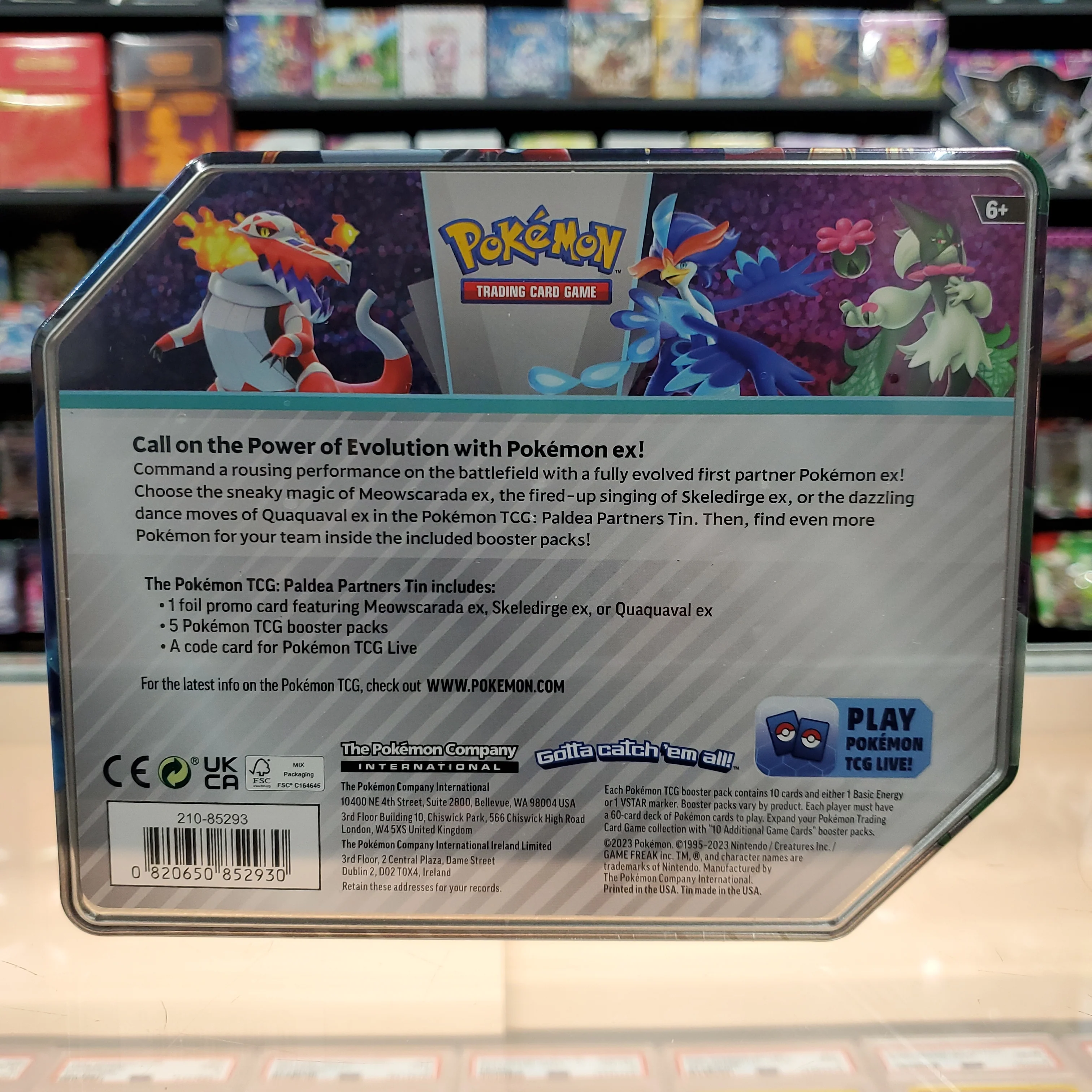 Pokémon TCG: Paldea Partners Tin (Quaquaval ex) - Image 2