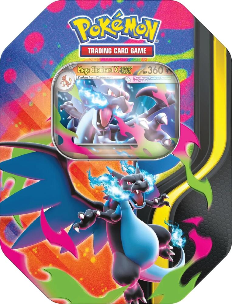 Pokémon TCG: Mega Charizard Tin (Mega Charizard X ex) (Limit 1) - Image 3
