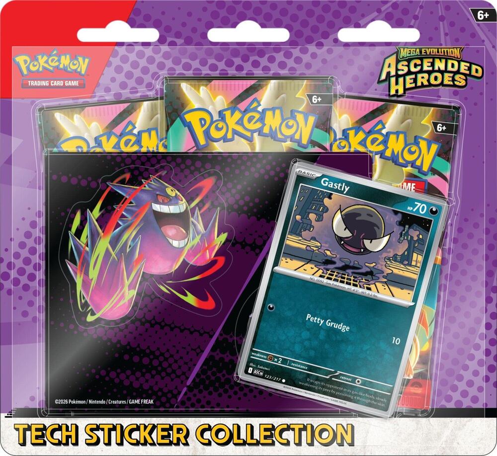 Pokémon TCG: Mega Evolution: Ascended Heroes - Tech Sticker Collection (Gastly) (Limit 1) - Image 3