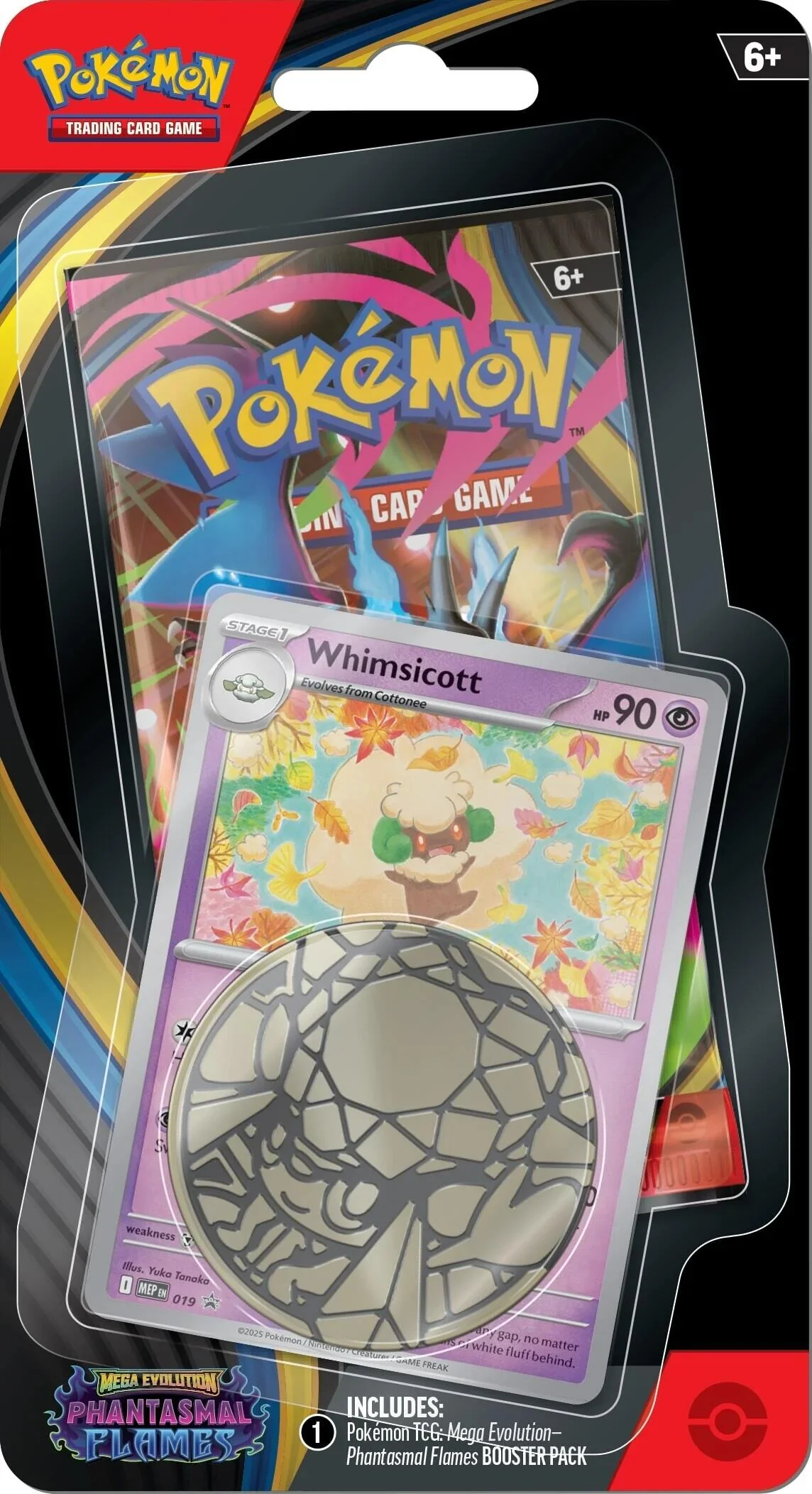 Pokémon TCG: Mega Evolution: Phantasmal Flames - Single Pack Blister (Whimsicott) - Image 3