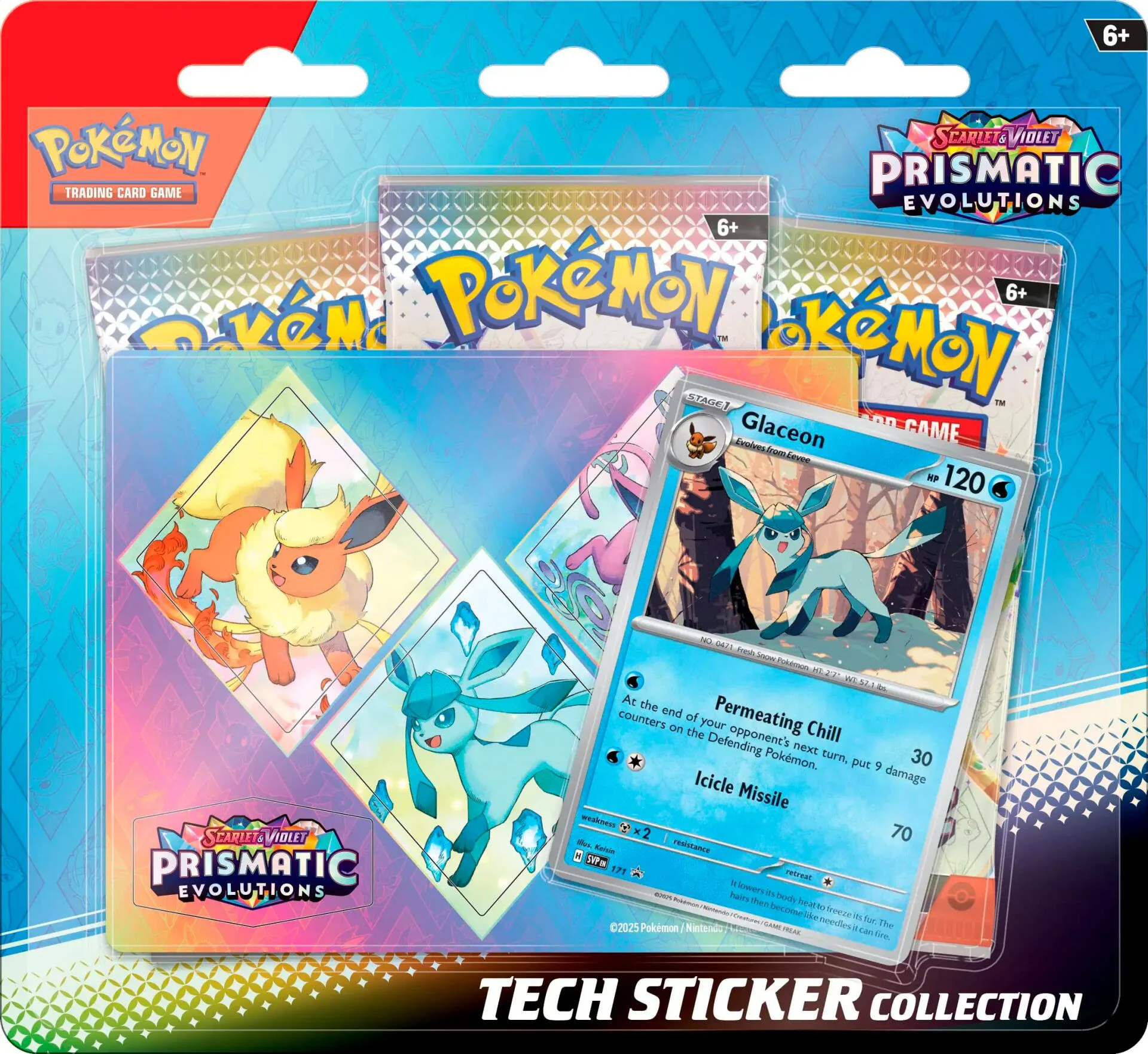 Pokémon TCG: Scarlet & Violet: Prismatic Evolutions Tech Sticker Collection (Glaceon) - Image 3