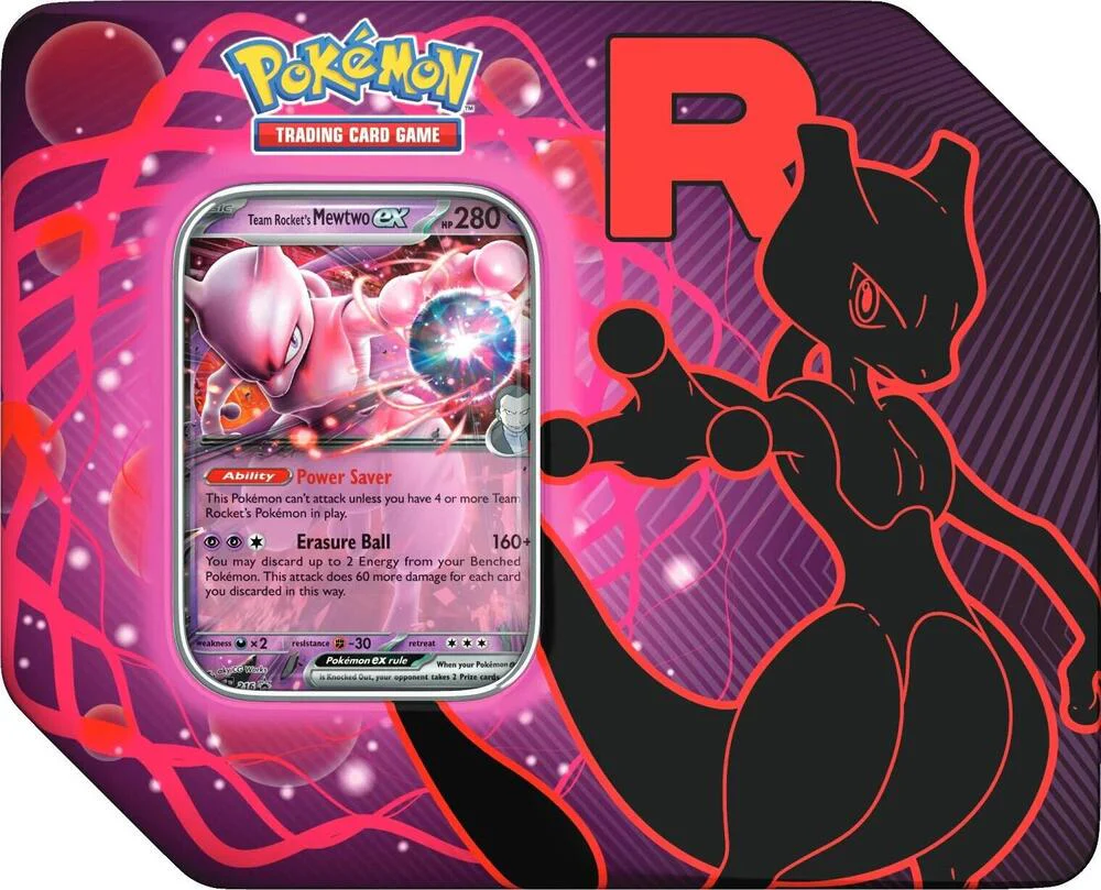 Pokémon TCG: Team Rocket Tin (Team Rocket's Mewtwo ex) (Limit 1) - Image 3