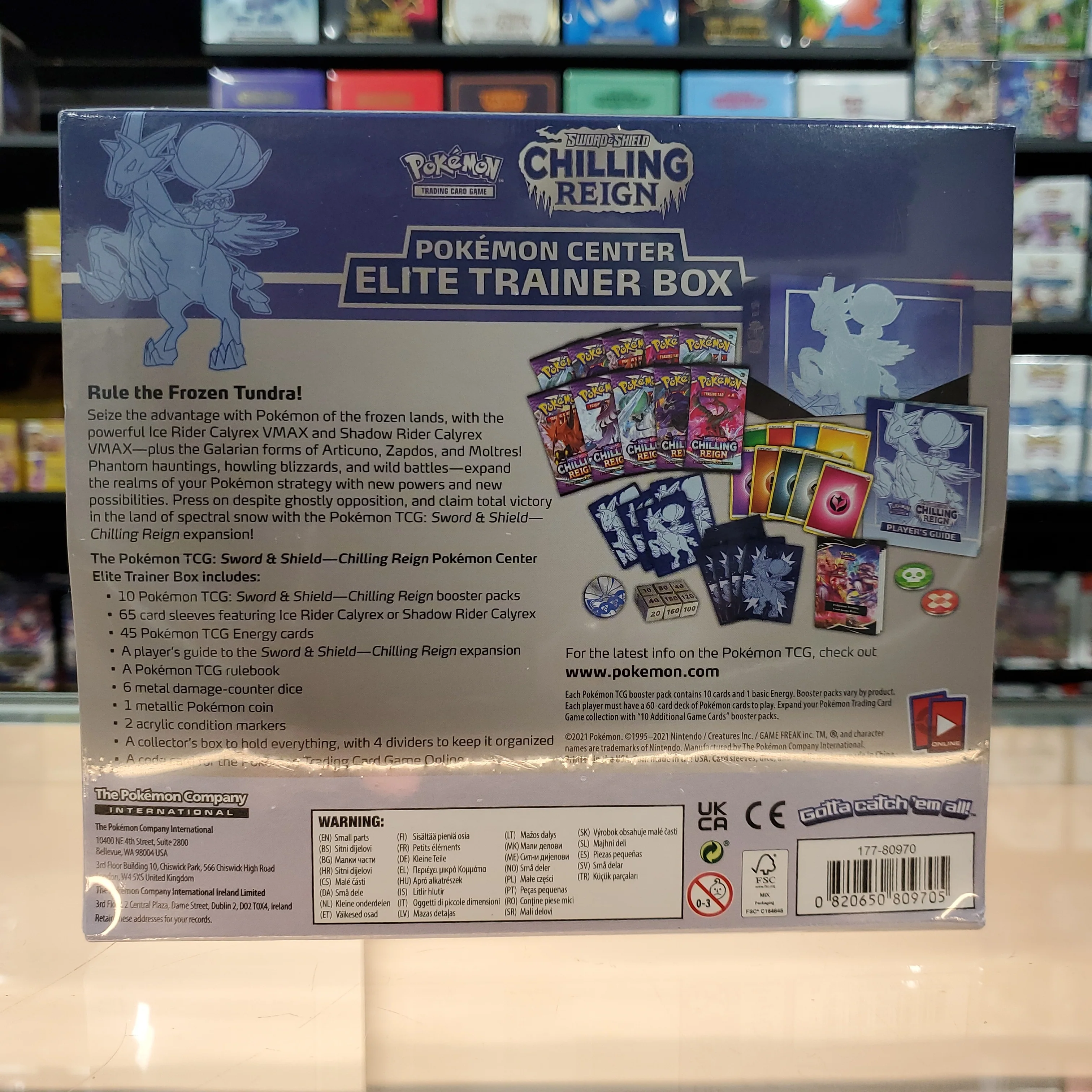 Pokémon TCG: Sword & Shield: Chilling Reign - Elite Trainer Box (Ice Rider Calyrex) (Pokemon Center Exclusive) - Image 2