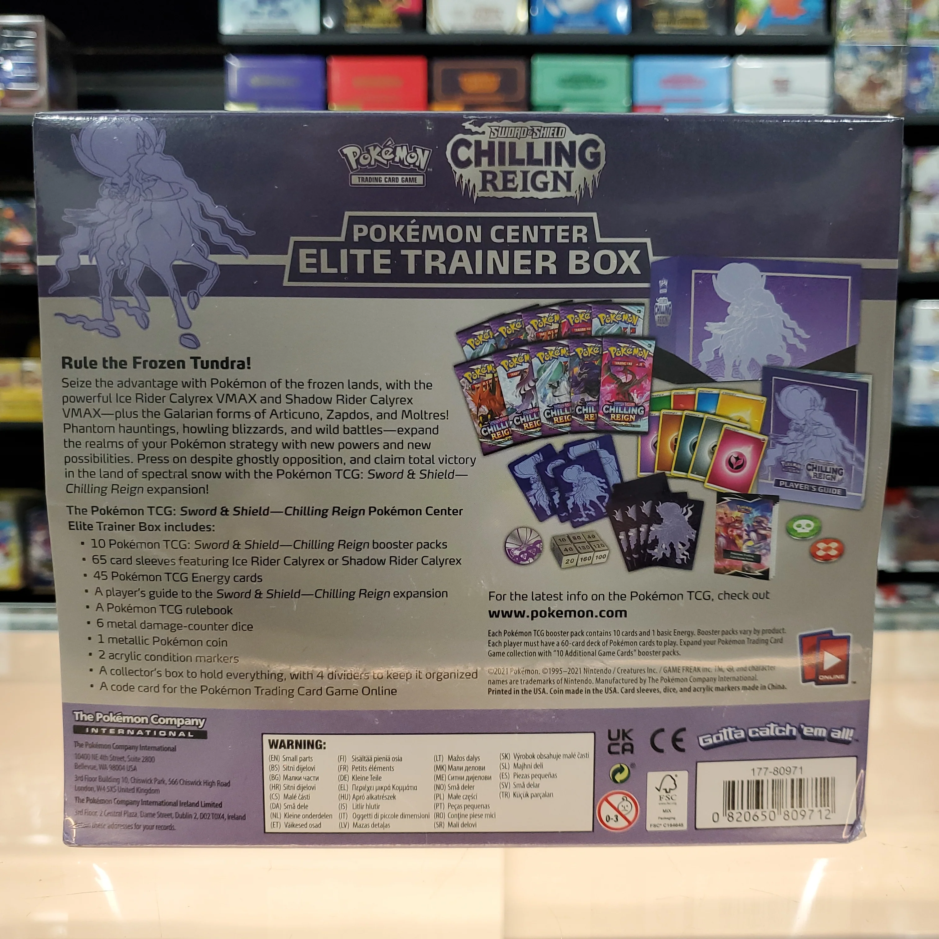 Pokémon TCG: Sword & Shield: Chilling Reign - Elite Trainer Box (Shadow Rider Calyrex) (Pokemon Center Exclusive) - Image 2