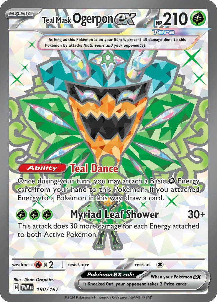 Teal Mask Ogerpon ex (190/167) (TWM)