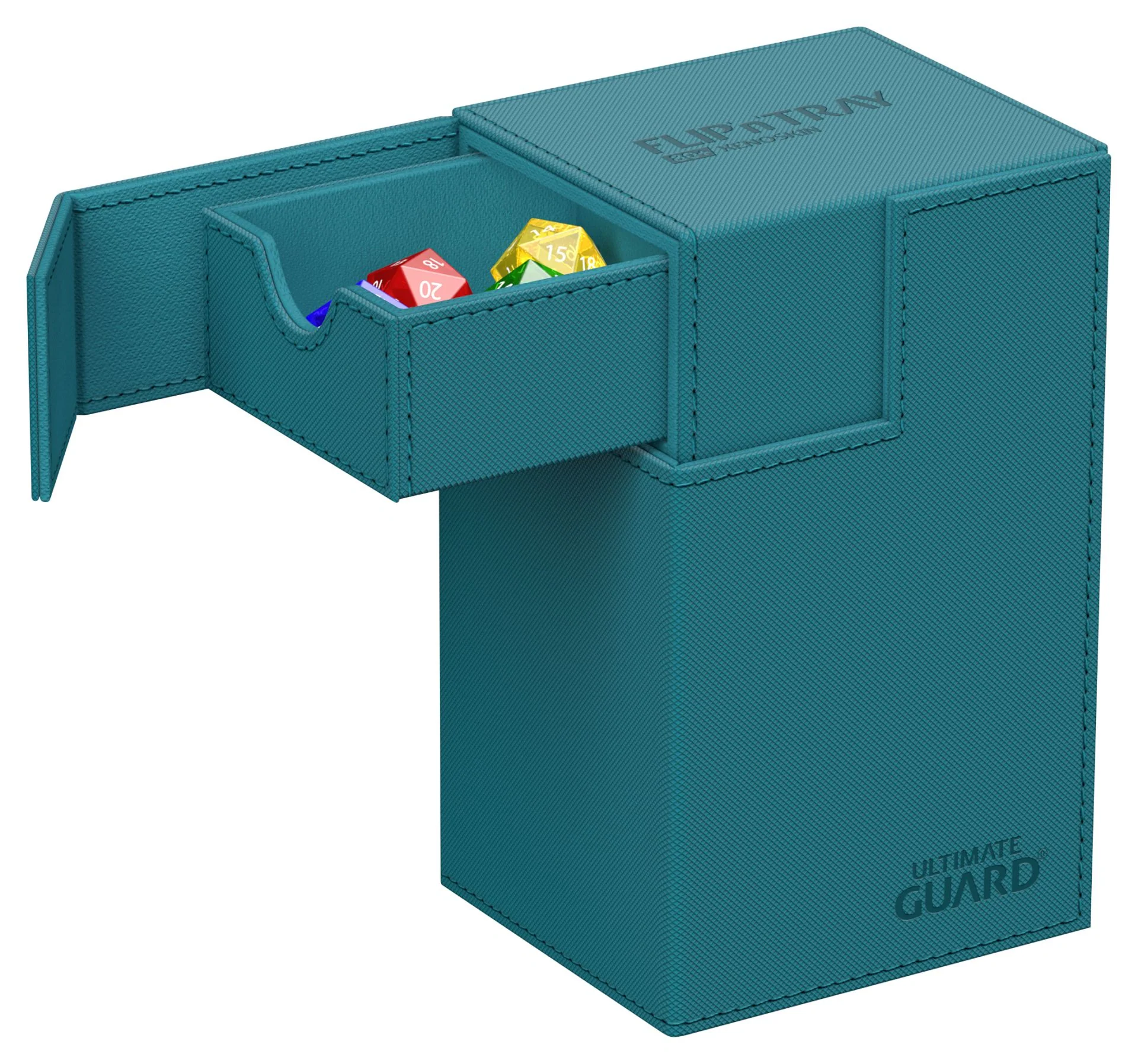 Ultimate Guard - Twin Flip'n'Tray 80+ Xenoskin Deck Case - Monocolor Petrol - Image 2