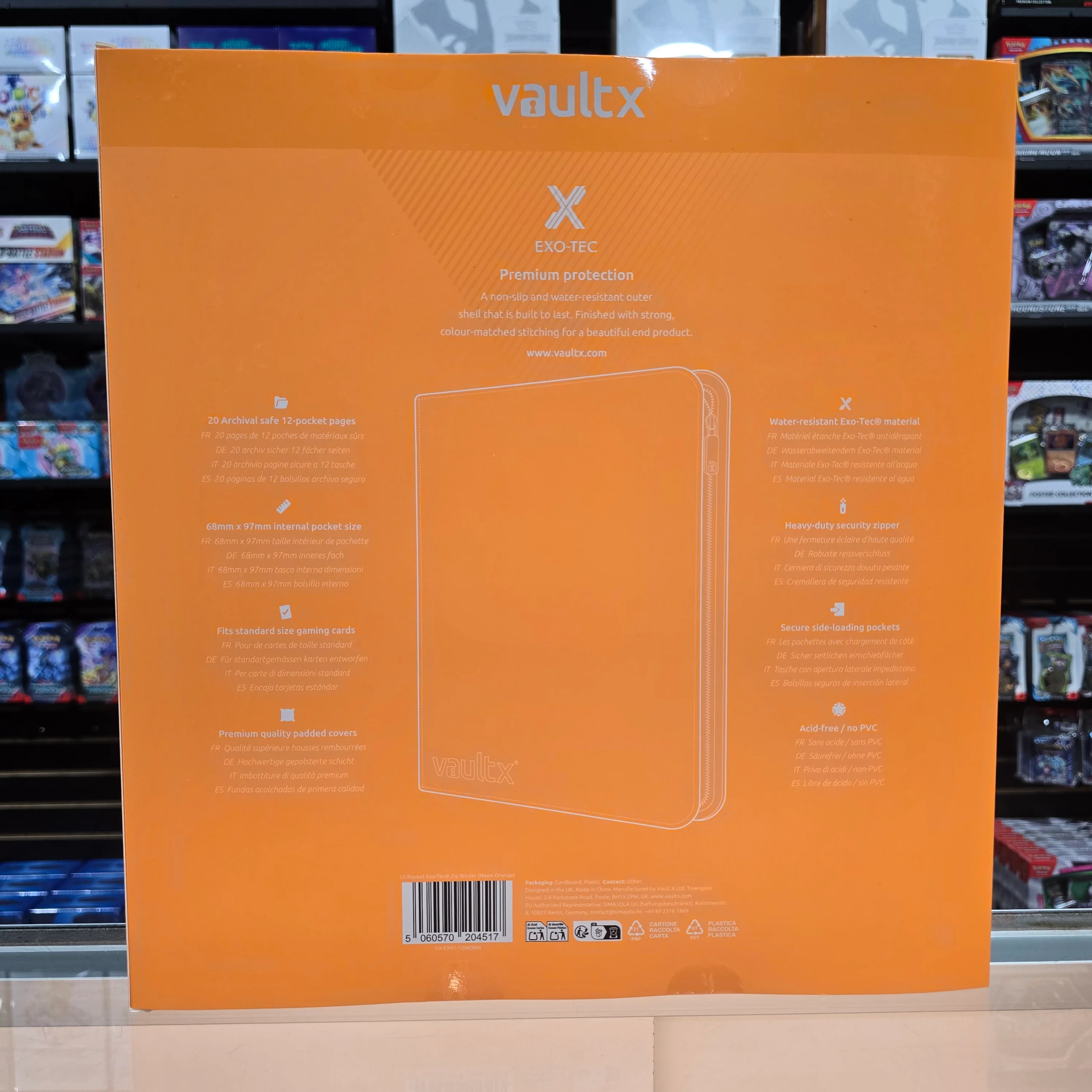 Vault X: 12-Pocket Zip Binder (Neon Orange) - Image 5