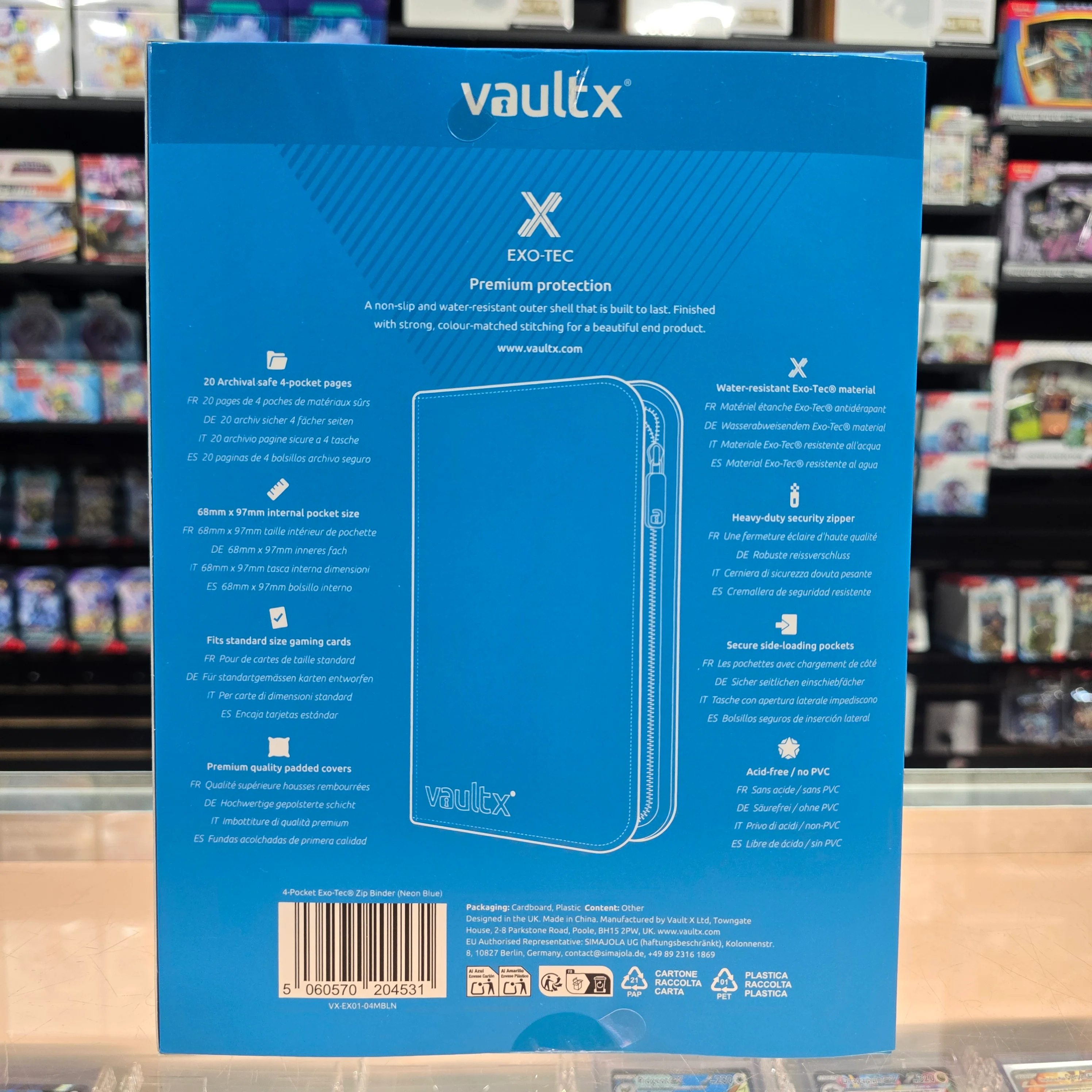 Vault X: 4-Pocket Zip Binder (Neon Blue) - Image 5