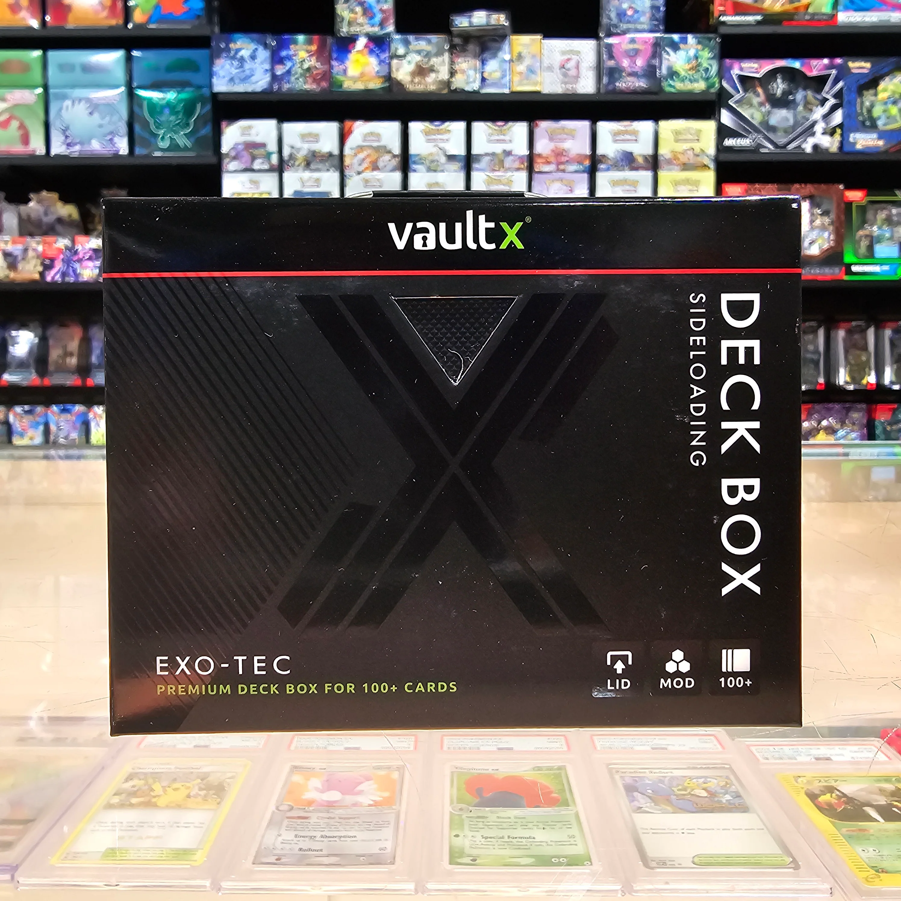 Vault X: Sideloading Deck Box 100+ CT (Black / Electric Red) - Image 4