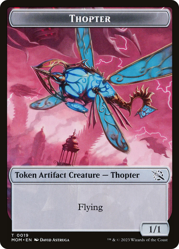 Warrior // Thopter Double-Sided Token [March of the Machine Tokens] - Image 2