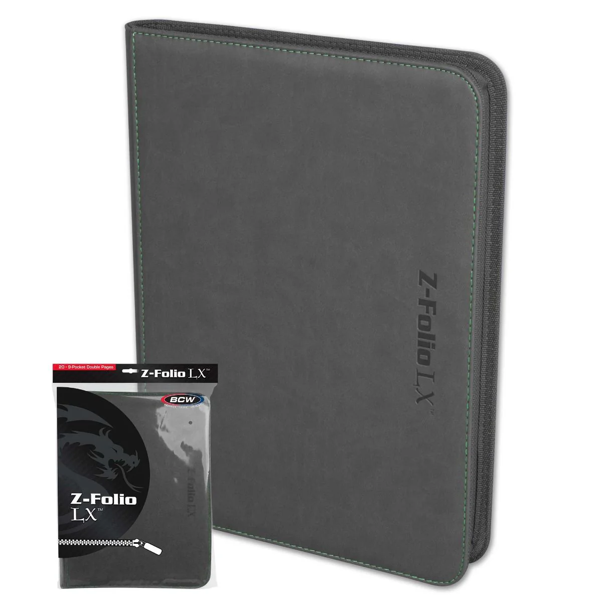 BCW: 9 Pocket Z-Folio Zipper Binder (Gray) - Image 4